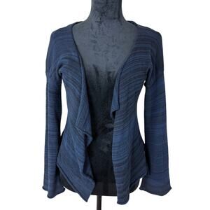 PICO VELA Women's Small Bamboo Cotton Cardigan Blue